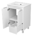 Тумба под раковину Brevita Risacca White 60 напольная (белая) RIS-06060-0142Я