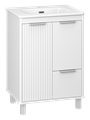 Тумба под раковину Brevita Risacca White 60 напольная (белая) RIS-06060-0142Я