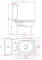 Унитаз-компакт Альбано R ЖС 2 режим (функция EASY Fluh EASY Clean) с жестким сиденьем, с двухрежимной спускной арматурой (КНР) и креплением угловым с CS00087073