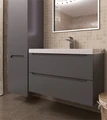 Тумба с  раковиной Violetta  для ванной комнаты, подвесная VIOLETTA-P-T02-100-2B-SF019