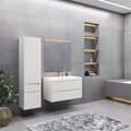 Тумба с  раковиной Violetta  для ванной комнаты, подвесная VIOLETTA-P-T02-100-2B-SF019