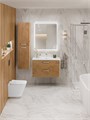 Тумба с раковиной подвесная BelBagno DUE 80 Rovere Nature, ручки - Хром полированный 01484393580