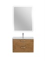 Тумба с раковиной подвесная BelBagno DUE 80 Rovere Nature, ручки - Хром полированный 01484393580