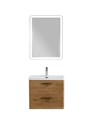 Тумба с раковиной подвесная BelBagno DUE 60 Rovere Nature, ручки - Матовый тёмный никель 359338549