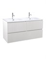 Тумба с раковиной подвесная с четырьмя ящиками BelBagno UNO 120 Bianco Opaco, раковина CZR-8073-120-2 01375884797