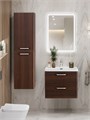 Тумба с раковиной подвесная BelBagno DUE 50 Noce, ручки - Хром полированный 0491723367