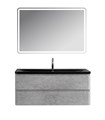 Тумба с раковиной подвесная BelBagno ALBANO 120 Cemento Verona Grigio, раковина чёрная 01412006621