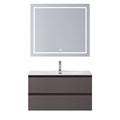 Тумба с раковиной подвесная BelBagno KRAFT 100 Темно-Серый Матовый, раковина BB-8099-100 1705707408
