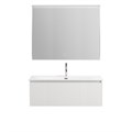 Тумба с раковиной подвесная с одним ящиком BelBagno UNO 100 Bianco Opaco, раковина BB-8099-100 132659812