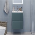 Тумба с раковиной подвесная BelBagno UNO-MINI 40 Голубой Матовый, раковина BB-8099-3-40 01557333951