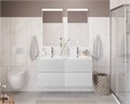 Тумба с раковиной подвесная с четырьмя ящиками BelBagno UNO 120 Bianco Opaco, раковина BB-8099-120-2 875283067