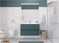 Тумба с раковиной подвесная BelBagno UNO-MINI 100 Голубой Матовый, раковина BB-8099-3-100 0746346587