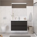 Тумба с раковиной подвесная BelBagno UNO 100 Темно-Серый Матовый, раковина BB-8099-100 01217172754