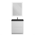 Тумба с раковиной напольная BelBagno MARINO 70 Bianco Lucido, раковина чёрная BB700/450-LV-ART-AST-NERO 1936875183