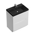 Тумба с раковиной напольная BelBagno MARINO 70 Bianco Lucido, раковина чёрная BB700/450-LV-ART-AST-NERO 1936875183