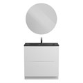 Тумба с раковиной напольная BelBagno MARINO 80 Bianco Lucido, раковина чёрная BB800/450-LV-ART-PR-NERO 01019562366