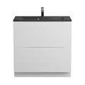 Тумба с раковиной напольная BelBagno MARINO 80 Bianco Lucido, раковина чёрная BB800/450-LV-ART-PR-NERO 01019562366