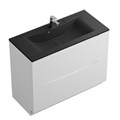 Тумба с раковиной напольная BelBagno MARINO 100 Bianco Lucido, раковина чёрная BB1000/445-LV-ART-PR-NERO 0946674627