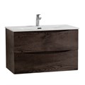 Тумба с раковиной подвесная BelBagno MARINO-CER-N 90 Rovere Nature Grigio, раковина белая 0719420038