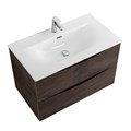 Тумба с раковиной подвесная BelBagno MARINO-CER-N 90 Rovere Nature Grigio, раковина белая 0719420038