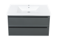Тумба под раковину LA FENICE Elba Grigio TWIN серый 100, FNC-01-ELB-G-100-2 FNC-01-ELB-G-100-2