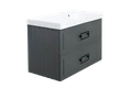 Тумба под раковину LA FENICE Cubo Grigio TWIN серый 90, FNC-01-CUB-G-90-2 FNC-01-CUB-G-90-2