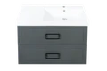 Тумба под раковину LA FENICE Cubo Grigio TWIN серый 90, FNC-01-CUB-G-90-2 FNC-01-CUB-G-90-2