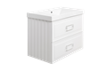 Тумба под раковину LA FENICE Cubo Bianco TWIN белый 80, FNC-01-CUB-B-80-2 FNC-01-CUB-B-80-2