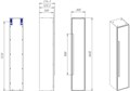 Пенал LA FENIC  Elba Grigio серый 30, FNC-05-ELB-G-30 FNC-05-ELB-G-30