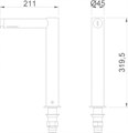 Сушилка в виде крана компактная Nofer airtap низкий 01910.B 01910.B