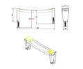 ножки на стальные ванны UNIVERSAL, ATLANTICA, ANATOMICA, EUROPA S30002523250700 (APMSTDBLS) APMSTDBL1