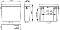 A93-1/2" Универсальный бачок для унитаза ALCA UNI DUAL Замена на A930H-1/2 A93-1/2"