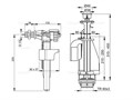 SA08AS 1/2" CHROMВыпускной комплект с двойной кнопкой, нижней пластмассовой подводкой SA08AS 1/2" CHROM