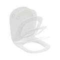 T3527V1 TESI Silk White (Белый шёлк)  Тонкое сидение и крышка для унитазов T0082,T0087,T0083,T0077,T0075,T0079,T3503,T0078, с функцией плавного закр. T3527V1
