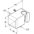 Cоединение для шланга KLUDI A-QA с настенным держателем для душа, хром (6556005-00) 6556005-00