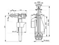 SA08A 1/2" CHROM Выпускной комплект с двойной кнопкой и боковой пластмассовой подводкой SA08A 1/2" CHROM