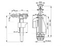 SA08AK 1/2" CHROM Выпускной комплект с двойной кнопкой,впускной механизм А16 1/2 , A08A, с боков SA08AK 1/2" CHROM