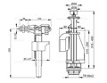 SA08S 1/2 Выпускной комплект с двойной кнопкой SA08S 1/2" CHROM