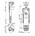 SA2000S 3/8" CHROM Выпускной комплект со стоп кнопкой (одинарной), нижней пласт. подводкой. SA2000S 3/8" CHROM