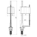 WC5550 Арматура нижняя 1/2 с пластик.штуцером. Эконом. (30шт) WC5550