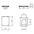BLEND CUBE Сиденье и крышка стандарт, тип SANDWICH/SLIM, дюропласт, легкосъемное (шарниры Easy Take Off), с функцией плавного закрытия. Для унитазов R T521101