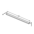 T5326YE I.LIFE Ручка мебельная 34 см, покрытие/цвет Glossy brill (Блестящий серебристый) T5326YE