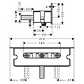 26456400 Fixfit Porter 300 держатель/полочка с шланговым подсоединением (пазы для крепления лейки с двух сторон)хром 26456000
