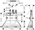 13437180 Скрытая часть монтаж смесителя на 3 отверстия на край ванны, ½’ 13437180