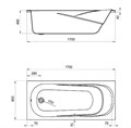 КАСАБЛАНКА XL ванна акриловая прямоугольная 170x80 1.WH30.2.441