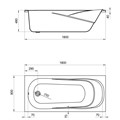 КАСАБЛАНКА XL ванна акриловая прямоугольная 180x80 1.WH30.2.482