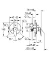 Набор GROHE Tempesta: верх душ 250 с душ кроншт 380 мм (26668000), смесит BauEdge (29079001), набор с руч душем, излив для ванны 170 мм, хром 1000190