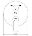 NITA смеситель для душа, 3 режима(внешняя часть) + скрытая часть на 3 режима 102167308EX-Y + 102166301EX