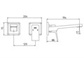 102167605C1EX-KK + 102166601C1EX TIERA смеситель для раковины настенный 2 отв. (внешняя часть) матовый черный + скрытая часть 102167605C1EX-KK+102166601C1EX