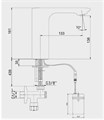 смеситель для раковины электронный 136, 6 V 108108037EX